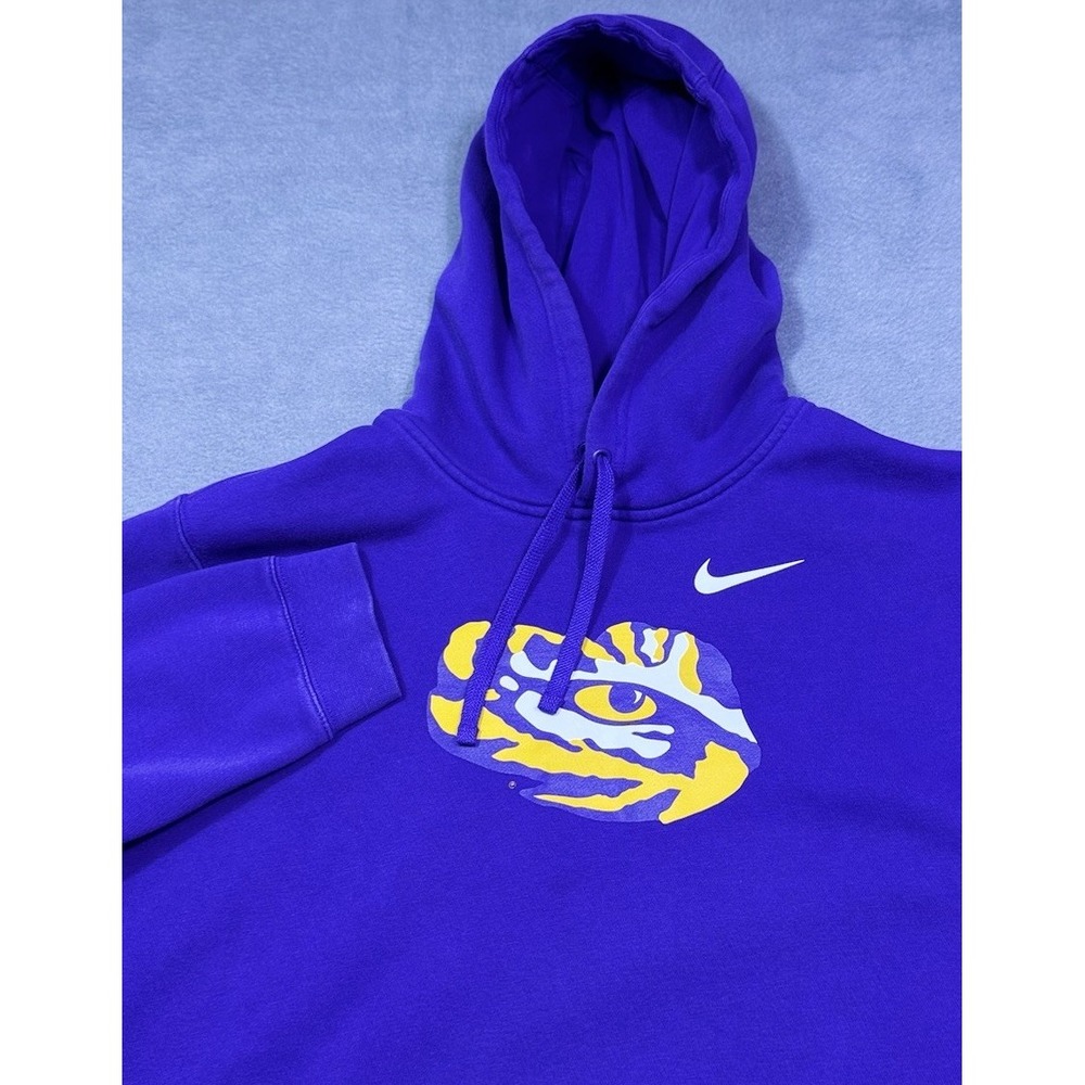 Nike LSU Hoodie Mens XL Purple Fleece Pullover Athleisure Athleisure Training